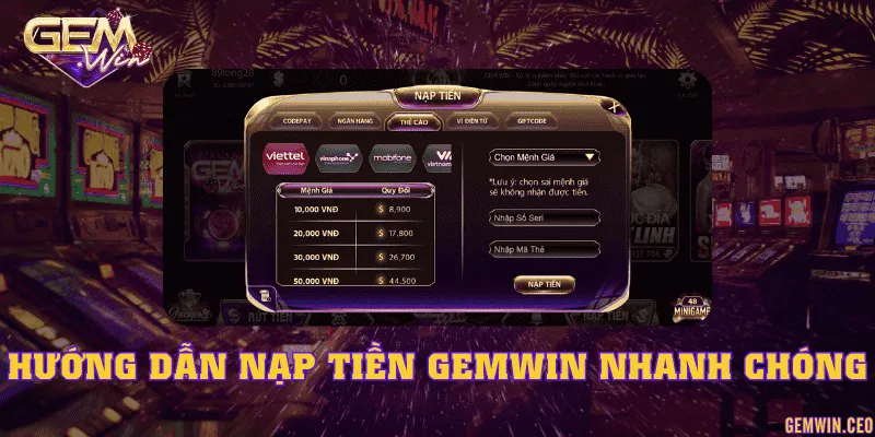Nạp tiền Gemwin